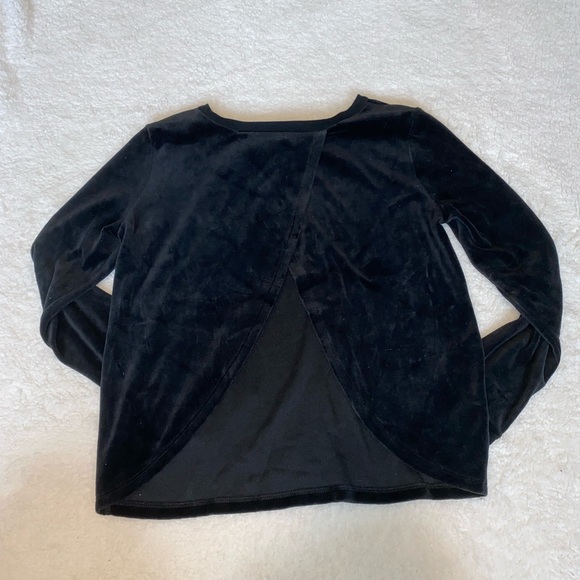 VS Velour Sweatshirt with a Open Black - Picture 6 of 7
